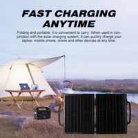 Estación de Carga Solar Portátil Plegable Tipo N Monocristalina Totalmente Negra de 15W-90W con 24% de Eficiencia para Exteriores, Precio de Fábrica, Venta al Por Mayor