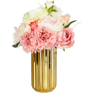 Лучшее качество; Золотистые ваза Настольная лампа Мода керамические украшения ваза керамическая бутылка в форме вазы