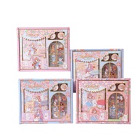 Depai Escuela Primaria estudiante caja de regalo conjunto mano cuenta diario linda chica corazón dibujos animados pluma Bloc de notas cuadernos papelería conjunto