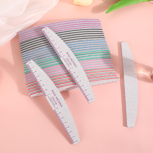 Bin Chuyên Nghiệp Nửa Trăng 80/100/150/180/240 Grit Cai Trị Móng Tay Tập Tin Thiết Lập Công Cụ Emery Hội Đồng Quản Trị Sanding Tập Tin Cho Móng Tay Salon Nguồn Cung Cấp - Product Image 5