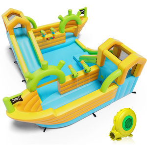 Château gonflable sur le thème du <span class=keywords><strong>bateau</strong></span> <span class=keywords><strong>pirate</strong></span> avec toboggans doubles, qualité commerciale, pour jeux aquatiques pour enfants - Product Image 1