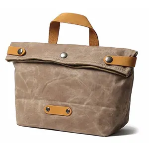 Bolsa feminina de couro, sacola de couro impermeável com novo design vintage para laptop