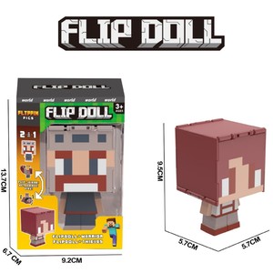 Con số giáo dục trẻ em minecrafted, búp bê lật, con số đảo ngược Steve Creeper, trang trí búp bê - Product Image 4