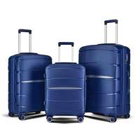 Ensemble de bagages rigides durables 3 pièces avec roulettes pivotantes à 360 degrés, valises de voyage légères à roulettes pour les voyages d'affaires