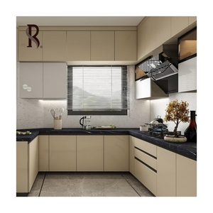 Armoires de cuisine intégrées personnalisées Rising <span class=keywords><strong>Concept</strong></span> ouvert et comptoirs en acier inoxydable Comptoirs en pierre de quartz - Product Image 4