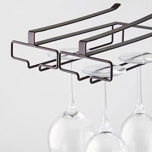 Japanese Style Cabinet Red Wine Cup Holder Free Punching Upside Down Drain Glass Cup Holder Hanging Cup Holder - Product Image 1