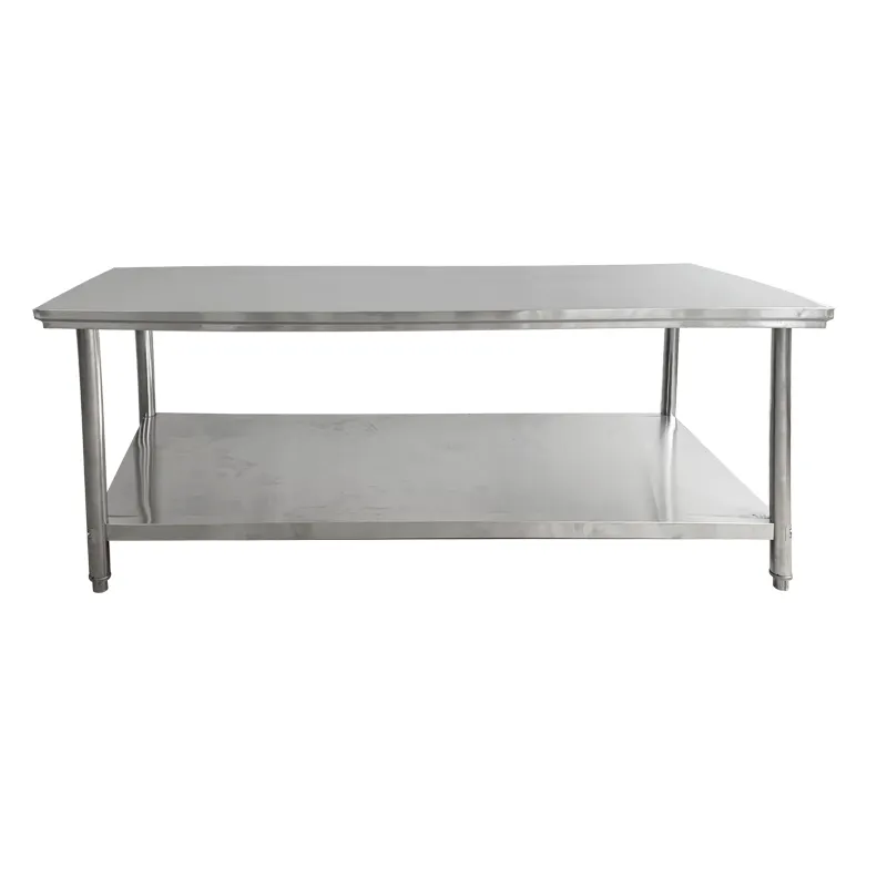 Multi layer food preparation With Shelf Restaurant Stainless Steel Working Bench Food Prep Table