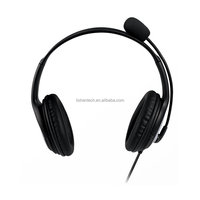 Auriculares con cable OEM personalizados al por mayor para estudiantes, USB 3.5mm, con cancelación de ruido, supraaurales y micrófono de brazo