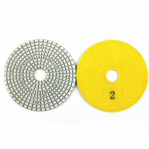 Almohadilla de pulido de resina flexible de diamante de 3 pasos JDK de 4 pulgadas (100 mm) OEM para granito, cuarcita, mármol y piedra artificial, para uso en húmedo y en seco - Product Image 2
