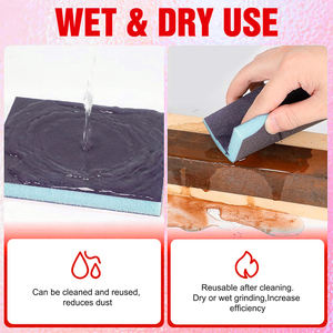 Chinesische Fabrik Flexible Schaumstoffpads Feine Kratzfreie Aluminiumoxid Rosa/Schwarze Schleifschwamm-Scheiben OEM Mittelstark für Elektronik - Product Image 3