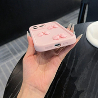 Coque de téléphone en silicone souple 3D rose mignonne motif papillon antichoc pour iPhone 17 16 15 14 13 12 11 Pro Max XS XR X 7 8 Plus, style bonbon