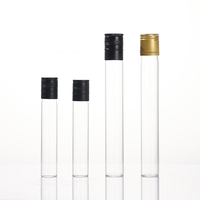 Usine Personnalisé Haute Borosilicate 50ml 100ml Tube De Verre Bouteille pour Emballage De Vin Whisky Tequila Liqueur Esprit Petite bouteille En Verre
