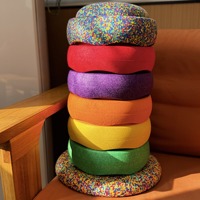 Piedras de Equilibrio Arcoíris con Logotipo Personalizado OEM, Juguete Sensorial Resistente para Entrenamiento, para Uso en Jardín de Niños, Preescolar y Educación Temprana