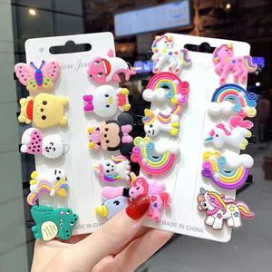 Wholesale Rainbow Cute Hair Clips Cartoon Animal <strong>Bobby</strong> <strong>Pin</strong> Lovely Mini Kids Hair Clips for Girls - Product Image 1