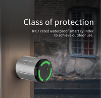 IP67 ttlock kunci Tuya pengganti pintu silinder tanggam silinder pintar dengan pintu kartu silinder NFC