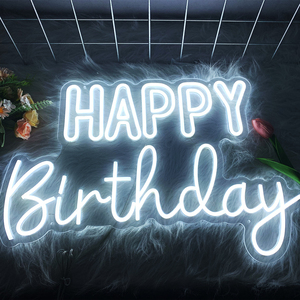 Dimmable RGB Custom <b>LED</b> Neon Sign for Happy Birthday, Personalized Business Name Neon Billboard - Product Image 2