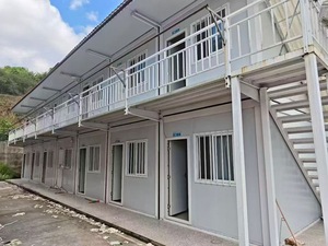 Maison préfabriquée à double étage à installation rapide, design moderne, hôtel, logement temporaire pour le personnel, structure en acier, garantie 5 ans - Product Image 4