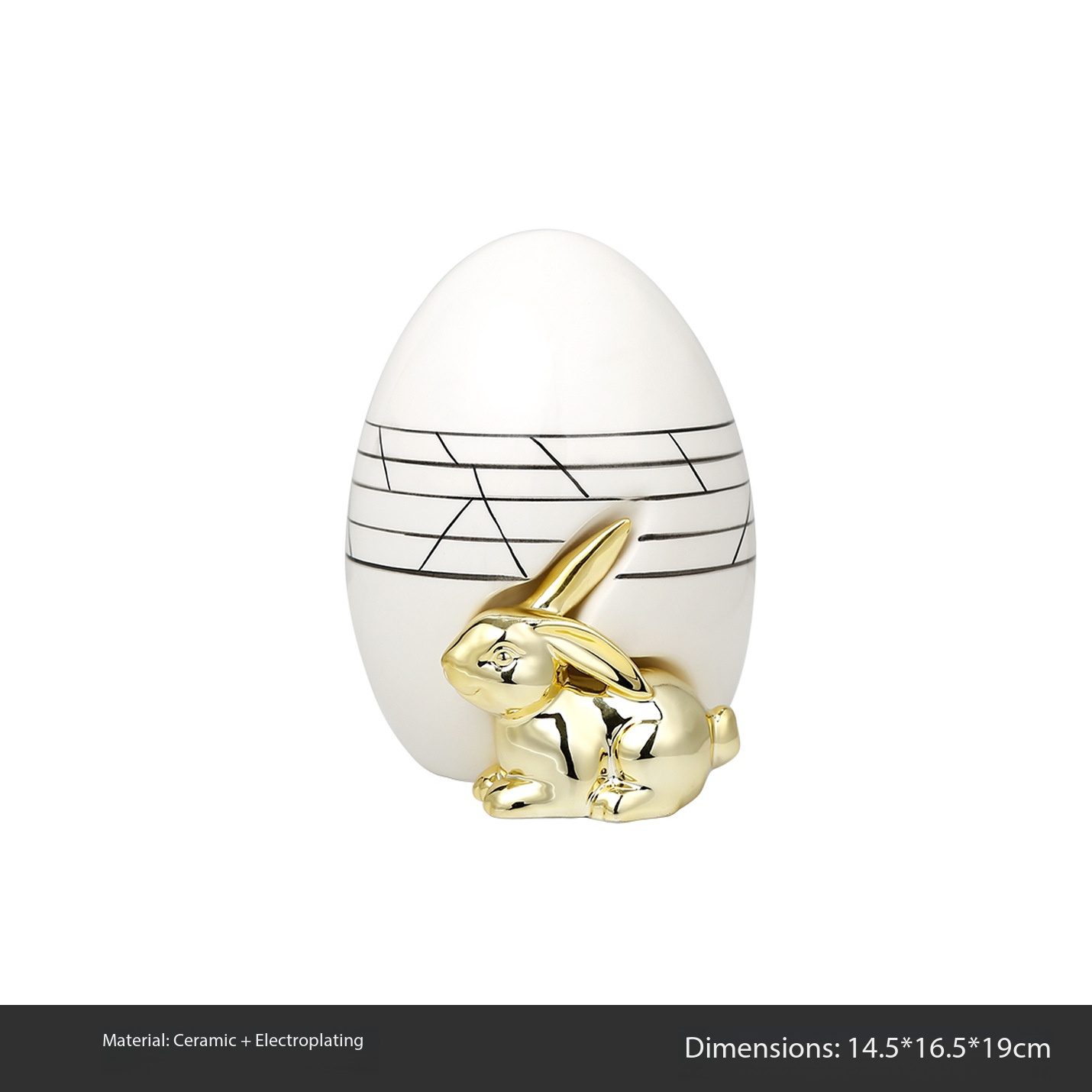 Lapin planète à motifs de lignes.