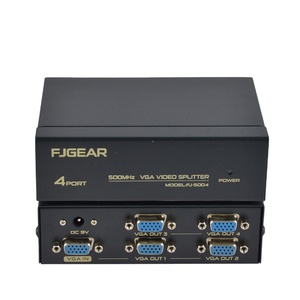 FJ-5004 <span class=keywords><strong>VGA</strong></span> 500MHZ Video Graphics Array HD <span class=keywords><strong>Splitter</strong></span> 4 ports 1 entrée 4 sorties Plug and Play Fjgear <span class=keywords><strong>HDMI</strong></span> <span class=keywords><strong>Splitter</strong></span> - Product Image 6