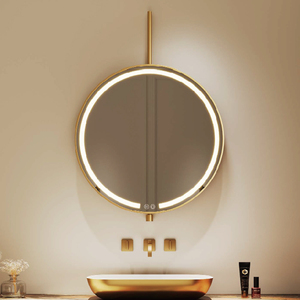 Espejo Inteligente LED Redondo Moderno Personalizado para Montar en la Pared con Iluminación y Desempañador para Baño y Sala de Estar - Product Image 5