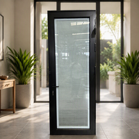 Porte intérieure moderne en vitrage isolant (IGU) avec stores intégrés et cloisons réglables manuellement pour villa et salle de bain