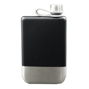 Flacon à liqueur de qualité alimentaire sans BPA, 101-200 ml, carré, en acier inoxydable 304, flacon de poche - Product Image 2