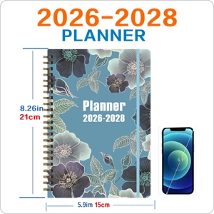Tùy Chỉnh 2026 Vàng Dập Tuần Kế Hoạch A5 Máy Tính Xách Tay Cuộn Dây Kế Hoạch Nhật Ký Ràng Buộc Lịch Cross-Biên Giới Cuốn Sách Bán Buôn - Product Image 3