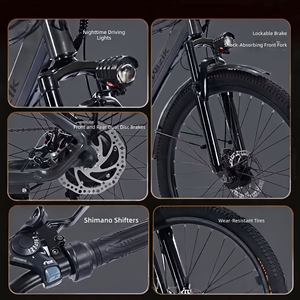 2026 Neues Modell 21-Gang <span class=keywords><strong>E</strong></span>-Bike mit Hochkarbon-Stahlrahmen für Erwachsene und Studenten, 3 Betriebsmodi, 26 Zoll Fat Tire, Stoßdämpfendes Mountainbike - Product Image 5