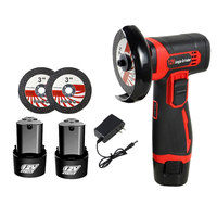Meuleuse d'angle sans fil professionnelle industrielle 12V sans balais, mini-outil de coupe 75mm, batterie 1300mAh pour la décoration intérieure