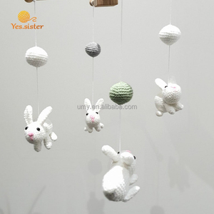 Giocattoli appesi Baby Shower bomboniere regali uncinetto Nursery farcito Bunny <span class=keywords><strong>lettino</strong></span> animale Mobile - Product Image 6