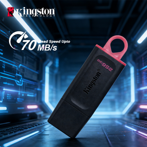 Unidad Flash <span class=keywords><strong>USB</strong></span> <span class=keywords><strong>Kingston</strong></span> de 128 GB Negra con Anillo Amarillo <span class=keywords><strong>USB</strong></span> 3.2 - Product Image 2