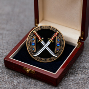 Monete <span class=keywords><strong>Anime</strong></span> 3D di Alta Qualità, Stampa Retrò con Strass, Monete da Collezione in Metallo, Monete Personalizzate a Forma di Arma, Moneta Sfida Coltello - Product Image 2