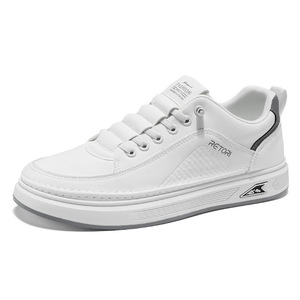 Nouvelle collection printemps 2025 : Baskets décontractées tendance pour hommes, polyvalentes, respirantes, blanches à semelle épaisse - Product Image 5