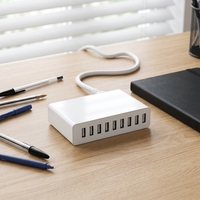 Chargeur de téléphone portable multi-ports 2026, chargeur USB 10 ports 60W/12A, chargeur USB de bureau