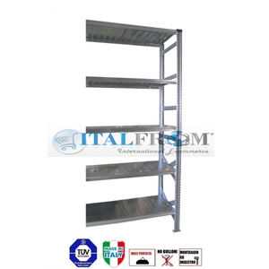 Estantería Metálica Continua Galvanizada para Almacén, Módulo Z, H 300 cm, Ancho 120 cm, Profundidad 30 cm, 5 Estantes, Capacidad de 205 Kg Cada Uno - Product Image 1