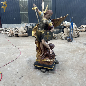 Tamaño DE LA VIDA Religiosa Bronce San Miguel con <span class=keywords><strong>Diablo</strong></span> <span class=keywords><strong>Estatua</strong></span> - Product Image 3