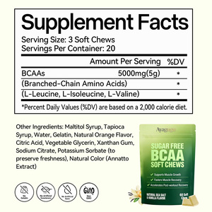 Gomitas Masticables de BCAA Personalizadas, Fórmula OEM, para el Crecimiento Muscular y Aumento de la Resistencia, para Entusiastas del Gimnasio - Product Image 2