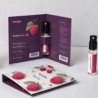 Cartes pliantes personnalisées avec logo pour échantillons de parfums et huiles essentielles, flacons de découverte miniatures de 1 ml, 2 ml, 3 ml, 5 ml