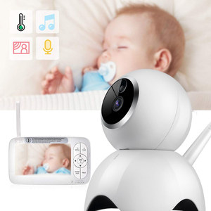 Moniteur pour bébé 5,0 pouces, caméra rotative à 360 degrés 1080P, pixels HD, vision nocturne infrarouge invisible 24 heures, plusieurs <span class=keywords><strong>chansons</strong></span> - Product Image 2