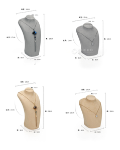 Exhibidores de Collares de Microfibra Multicolores y Multitamaño, Base de Resina, Duraderos, de Alta Gama, para Joyerías de Lujo - Product Image 2