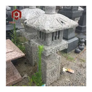 Hand Carved Japanese Garden Stone Lantern For Sale