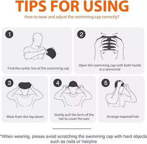 Bonnets <span class=keywords><strong>de</strong></span> <span class=keywords><strong>bain</strong></span> avec logo personnalisé pour les clubs <span class=keywords><strong>de</strong></span> natation Company Your Prints Swimmers Caps - Product Image 4