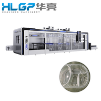 Machine de thermoformage entièrement automatique à 4 stations à pression positive et négative pour contenants alimentaires en PP, PS, PET, PVC