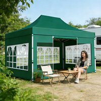 Parois latérales pour tente de marché extérieure 10x15, pliables, imperméables, résistantes aux UV, avec structure en alliage d'aluminium et tissu Oxford PVC