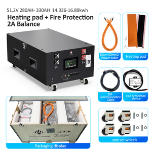 แบตเตอรี่16kwh 314Ah 51.2V แบบซ้อนกันมี8000 V แบตเตอรี่ลิเธียม V19 BMS 48V พร้อมฟังก์ชั่นการทำความร้อน - Product Image 2