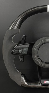 Volant en cuir et fibre de carbone personnalisé avec bande personnalisée pour Audi Q7/A8/A/Q/S/RS Series - Product Image 5