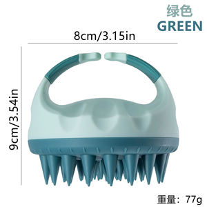 Brosse de massage capillaire en silicone souple, directement de l'usine, pour un soin confortable du cuir chevelu, brosse à cheveux à poils pour usage domestique, brosse de bain et de shampoing - Product Image 6