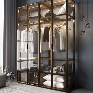 Armadi Moderni di Lusso in Legno Personalizzati dal Produttore con Ante Scorrevoli in Vetro per Camera da Letto - Product Image 3