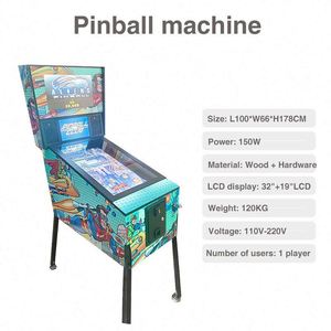 เครื่องพินบอลเชิงพาณิชย์จอคู่ขนาด 32 นิ้ว, เครื่องพินบอลจอเสมือนจริง, เกมพินบอลหยอดเหรียญ 96 โปรแกรม FX3 - Product Image 6