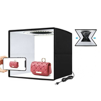 Kit d'éclairage portable LED Softbox Mini boîte à lumière de 25cm à 60cm pour studio de salon et utilisation d'exposition